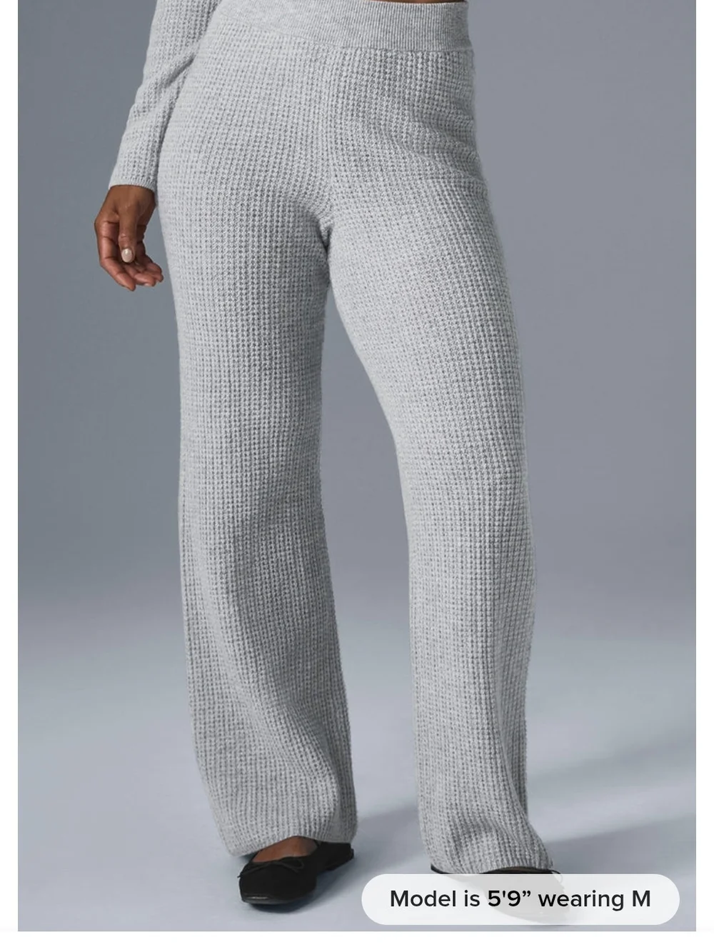Alo Cashmere High-Waist Plush Waffle Pant